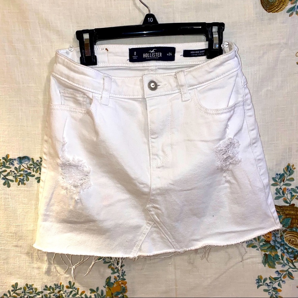 White Jean skirt